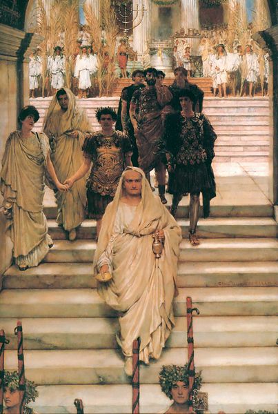 The Flavian dynasty portrayed by Lawrence Alma-Tadema, The Triumph of Titus (1885)