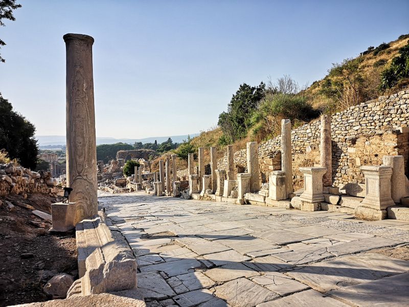 Ephesus would not make an unlikely candidate or claimant for the location of Apollonius' farewell to life - photo: https://turkisharchaeonews.net/object/curetes-street-ephesus (CC BY-NC-ND 3.0)