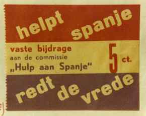 Donatiezegel Commissie 'Hulp aan Spanje'