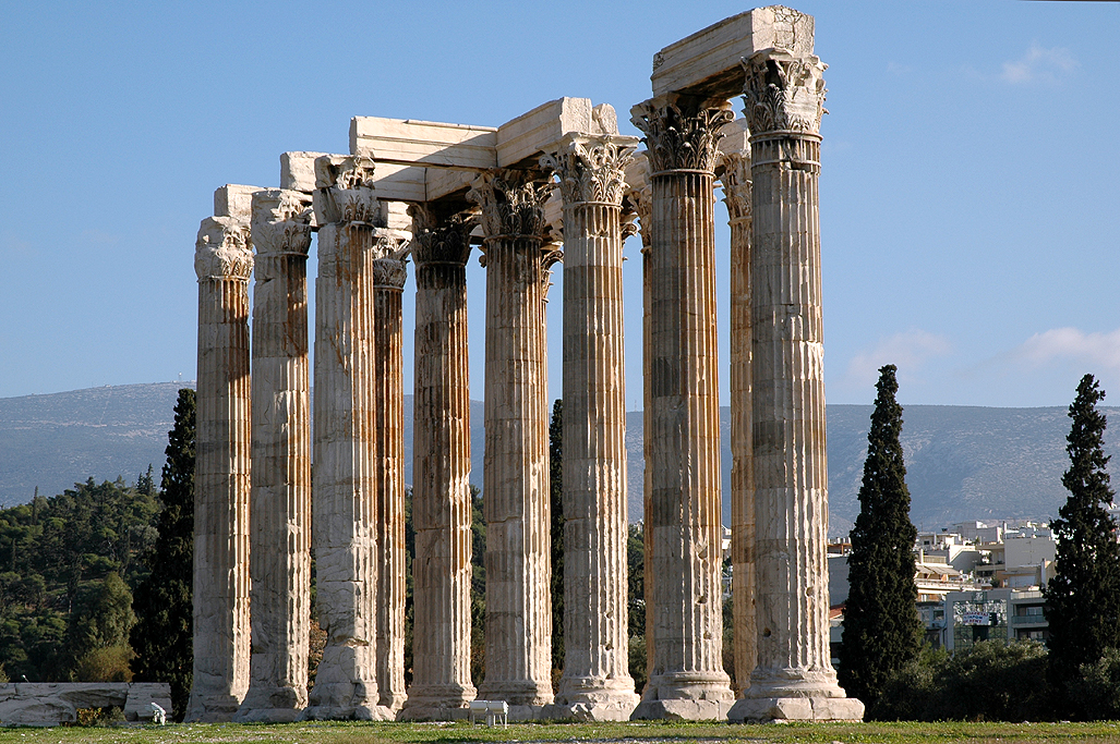 Tempel voor Zeus Olympios in Athene, gebouwd door de Romeinse keizer Hadrianus - foto: 'Caribb', Flickr (CC BY-NC-ND 2.0), <http://www.flickr.com/photos/caribb/78760484/>