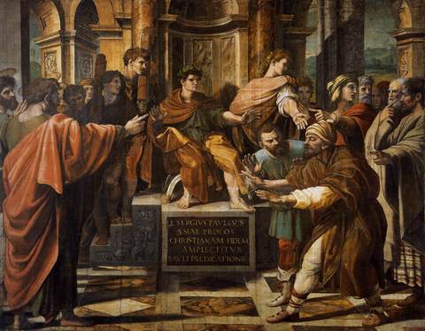 Raphael, The conversion of the proconsul - Victoria and Albert Museum, London
