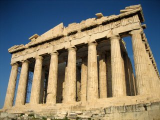 Het Parthenon, de tempel voor de godin Athene op de Acropolis - foto: 'Mountain', Wikimedia Commons <http://commons.wikimedia.org/wiki/File:Parthenon_from_west.jpg>